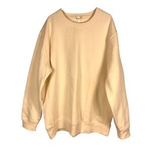 Original Favorite Unisex Cream Color Crew Neck Heavy Weight Sweatshirt Size XXL